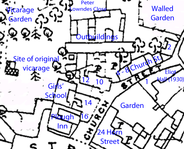 Map of Church Street 1880